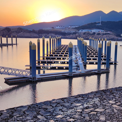 Durable Marina Aluminum Floating Docks Constructed With WPC Decking LLDPE Floaters