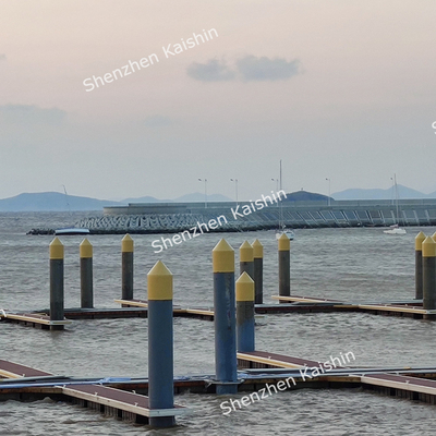 Durable Marina Aluminum Floating Docks Constructed With WPC Decking LLDPE Floaters