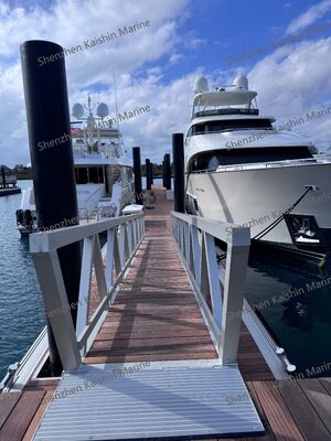 Corrosion Resistant Aluminum Floating Dock With Good Stability And 250 Kg/sqm Load Capacity For Marina Pontoon